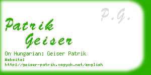 patrik geiser business card